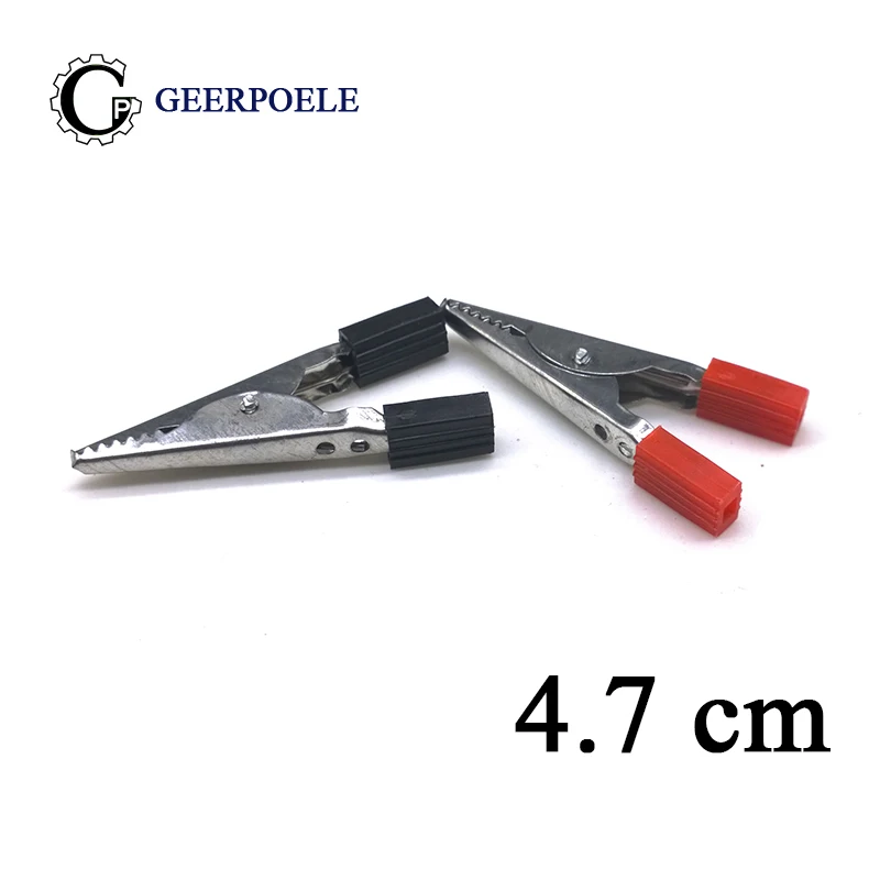 

10 pcs/lot 47 MM Metal Crocodile Clips PVC plastic welding Iron Alligator Clips Electrical Clamp for Testing Probe Meter