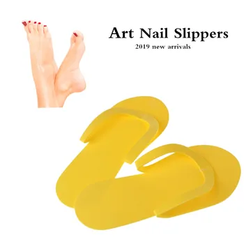 

12Pair Nail art slippers Indoor Disposable Slippers For Pedicure Salon Hotel Usage Foam Flip Flops 26.5x7.5cm Nail equipment
