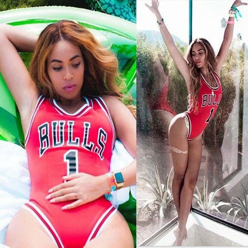 

2018 Sleeveless BULLS 1 Jumpsuit Romper Elegant Bodysuit Women Slim Party Sexy Bodycon Bodysuit Top