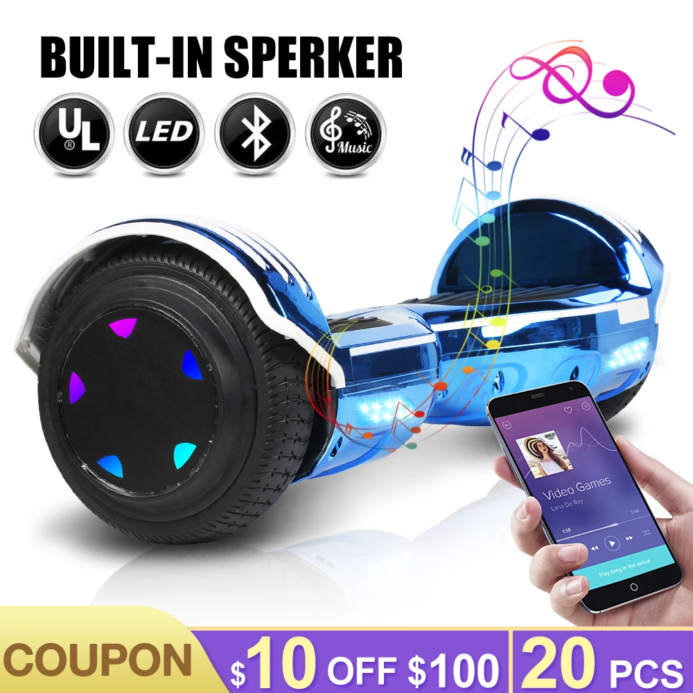 6.5 Inch Hoverboard Electric Scooters Smart Electric Skateboard Self Balance Scooter Bluetooth Speaker LED Hover Board Oxboard 6.5 Inch Hoverboard Electric Scooters Smart Electric Skateboard Self Balance Scooter Bluetooth Speaker LED Hover Board Oxboard