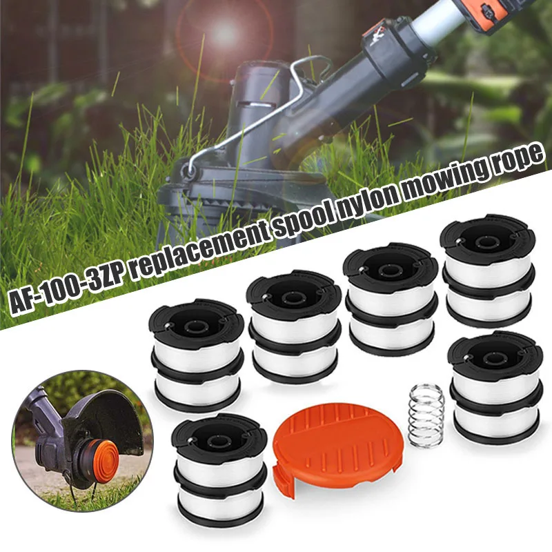 Trimmer Spool 3 Pack Cap Spring Replacement For Black Decker AF-100-3ZP Cap  Spring Lawn Mower Grass Trimmer Accessories - AliExpress
