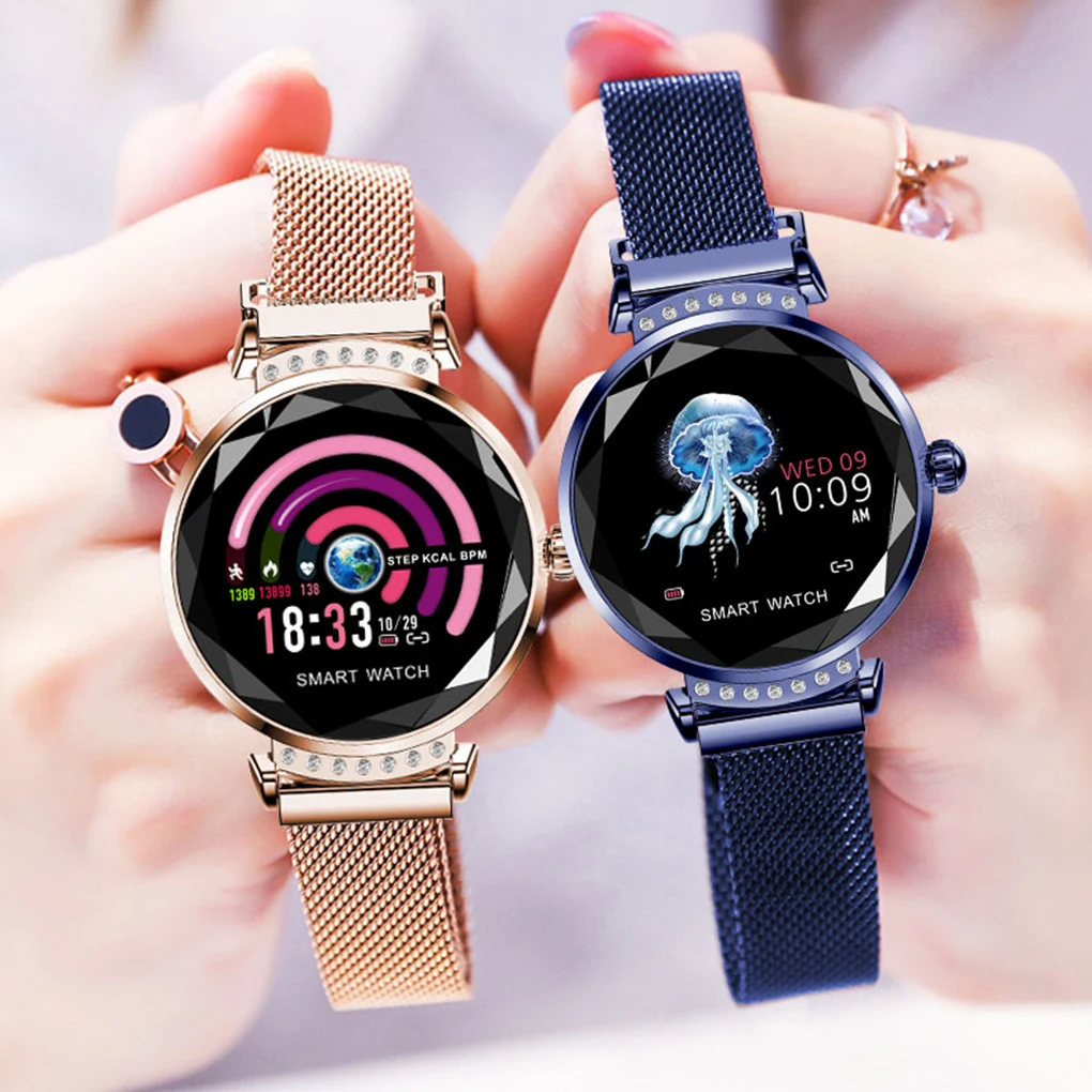 

Women Bluetooth IP67 Waterproof Heart Rate Blood Pressure Smart Outdoor Fitness Wristwatch Remote Camera Control