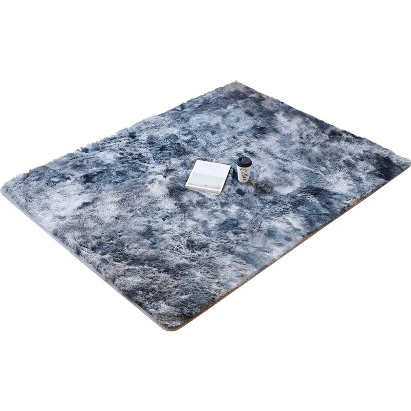 

Nordic Japanese Boho Tie-dye Gradient Area Carpet Square Fluffy Rug Children's play mat Living Room study Hall Non-slip Blanket
