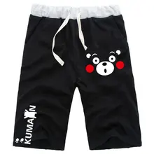 Аниме; Кумамон; Прямые шорты по колено с надписью; хлопковые повседневные короткие штаны для фитнеса; спортивные брюки с карманами; Cos; брюки для активного отдыха