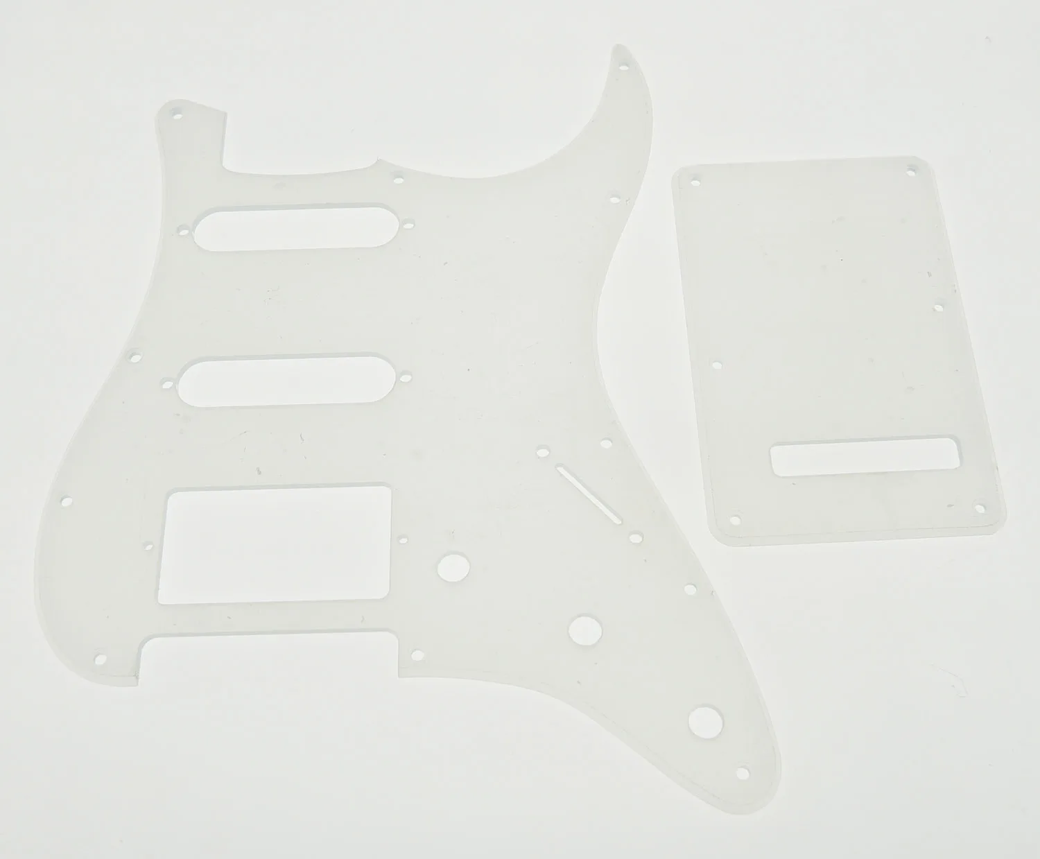 

Transparent ST Guitar HSS Pickguard and Clear Trem Cover Screws