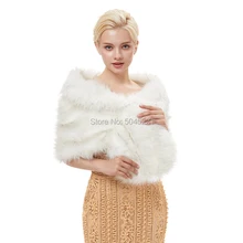 Настоящая Фотография Свадебные накидки искусственная меховая накидка высокого качества жемчужный дневник Свадебные Болеро Элегантный меховой шарф зимняя Свадебная шаль невесты