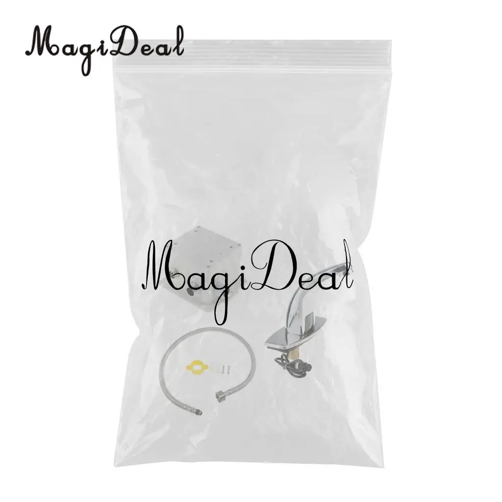 MagiDeal Alloy Automatic Infrared Sensor Sink Basin Faucet Hands Free Auto Mixer Tap Water Faucet Touch Water Tap Hands