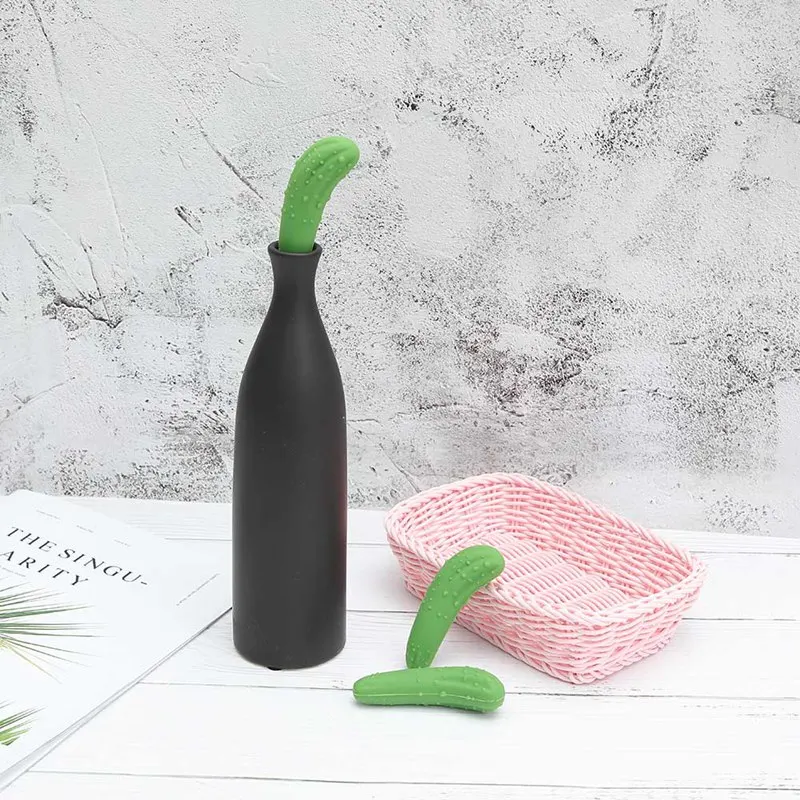 Bar Tools & Accessories Bottle Stoppers Corks - Silicone Wine Stopper Beverage Green Cucumber Shape | Дом и сад