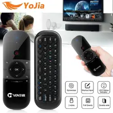 vontar 2.4G Wireless Mini Keyboard Air Mouse 057 English Russian For Windows Android TV Box Rechargeable same as W1 airt mouse