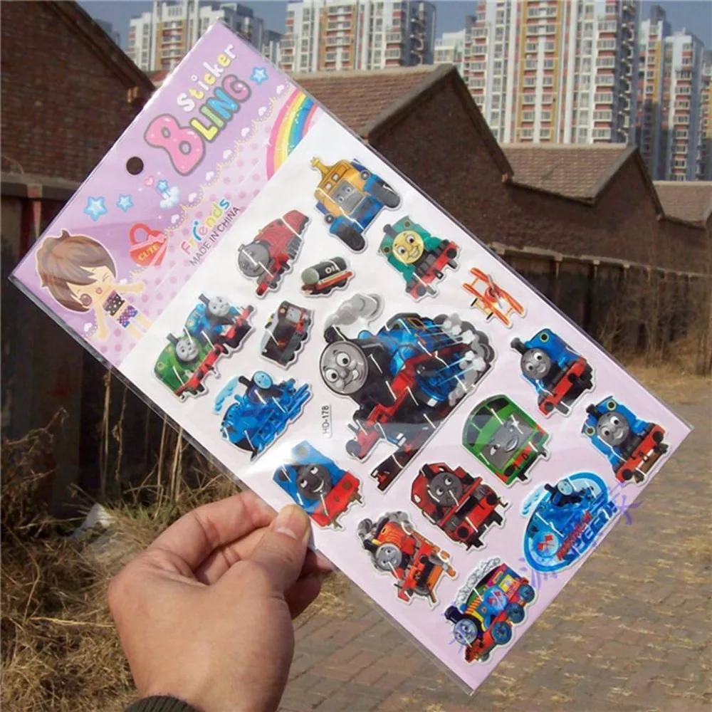 

Thomas and friendsbling sticker 3D bubble stickers scrapbooking for kids Diary Notebook Label Decoration toy 14.5cm*21.5cm
