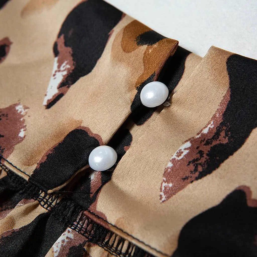 Летние пикантные топы для женщин с леопардовым принтом Холтер средства ухода за кожей Шеи Свободная блузка Вечеринка блузка Feminino