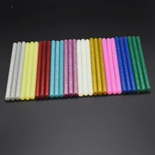 10 pièces colorées 7mm * 100mm colle thermofusible bâtons pour colle pistolet artisanat coque de téléphone Album réparation accessoires adhésif 7mm bâton