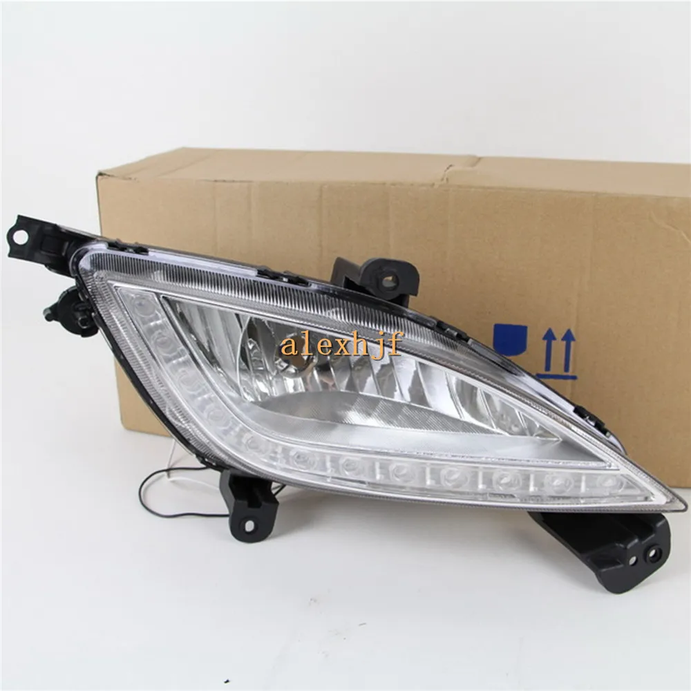 

July King LED Daytime Running Lights DRL, LED Fog Lamp Assembly Case for Hyundai I30 2013~15 1:1 replacement, 1pair/lot