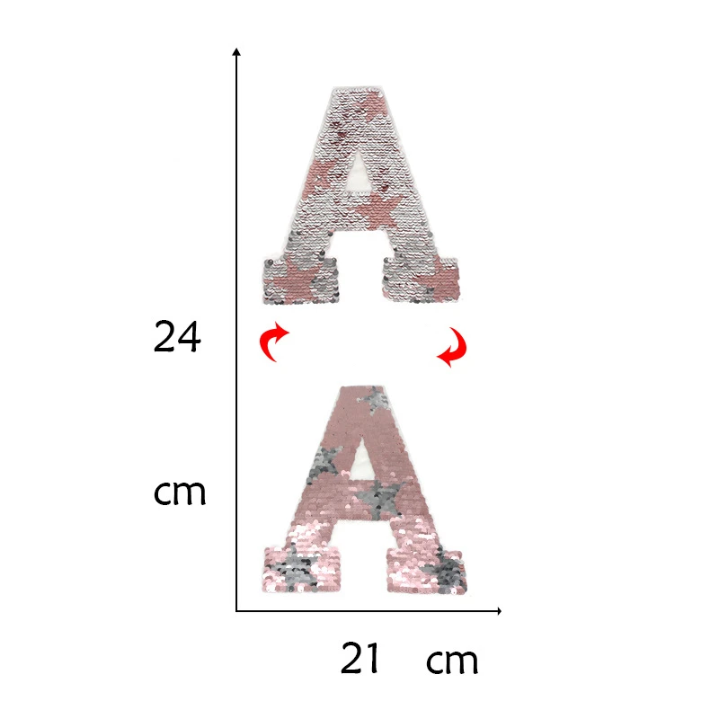 Письмо обратимое изменение цвета блёстки пришить патчи для одежды DIY патч аппликация на сумку одежда пальто джинсы ремесло