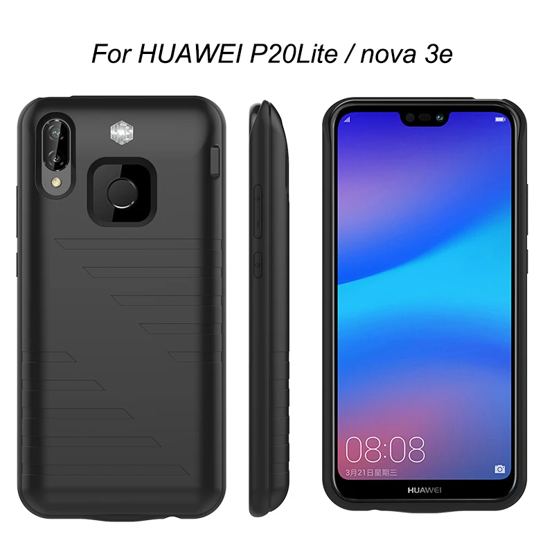 

6800mAh Power Bank Case for HUAWEI P20Lite Battery Charge Pack Case Backup Cover for Huawei Nova 3E Power Phone Cover