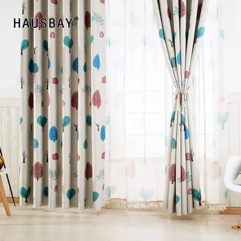 

Cartoon Tree Curtain Kids Curtains for Living Room Bedroom Tree Pattern Design Window Curtains Baby Room Children Drapes CT1022