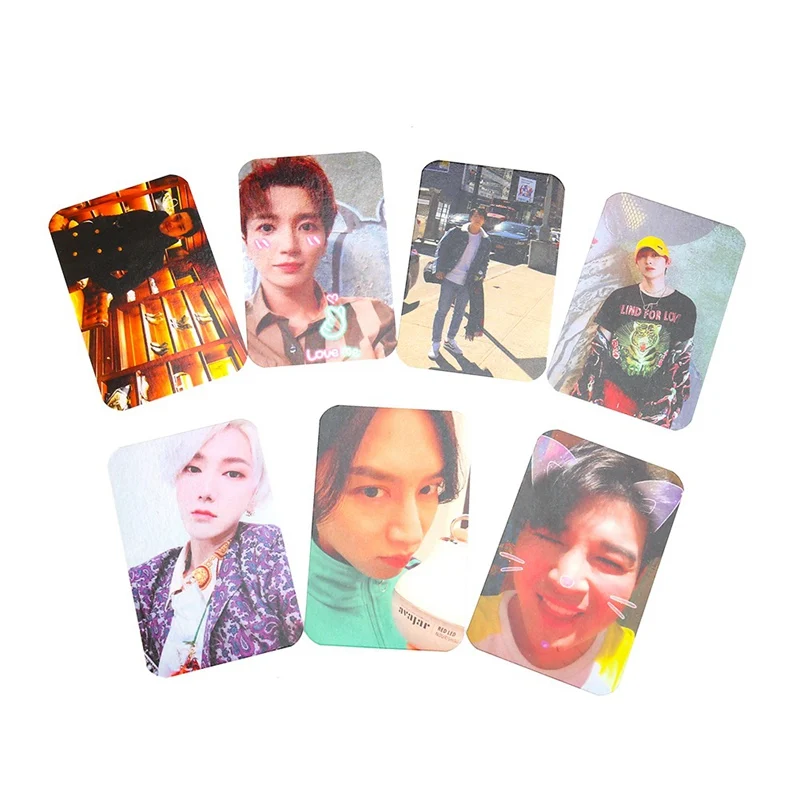 

7pcs/set K-POP Super Junior Album Photo Card Self Made Paper Cards Autograph Photocard Stationery