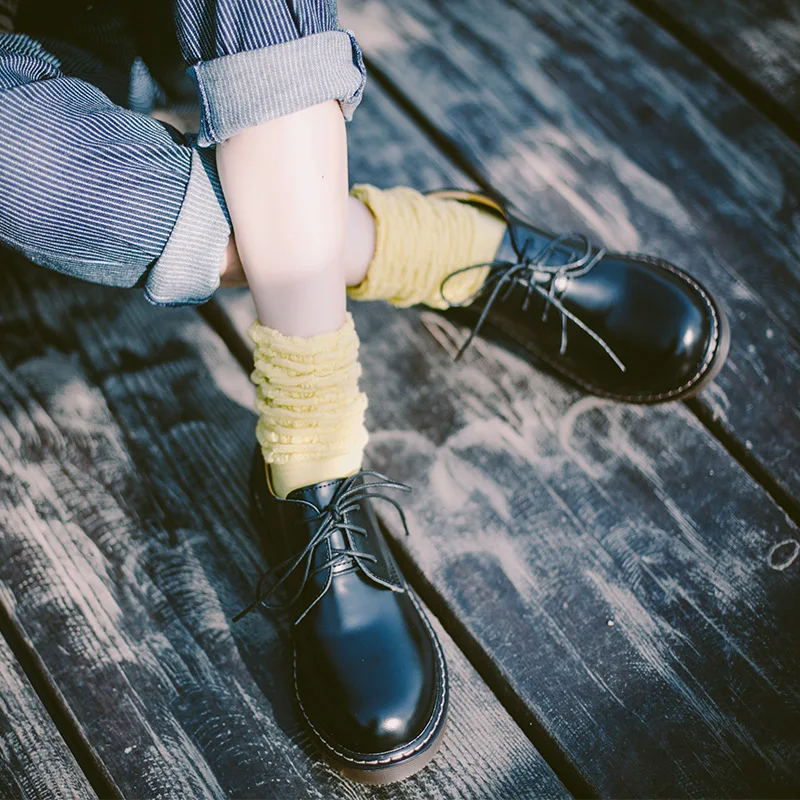 

2019 Women Shoes Genuine Leather Brogues Oxfords Thick Flat Heels Platform Round Toe Handmade Shoes Woman Casual Derby Shoes 40
