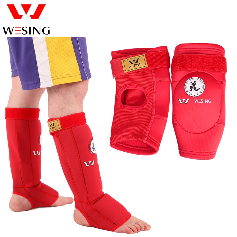 Wesing muay thai shin guard elbow pad protector muay thai equipment Approved by IFMAin Cycling