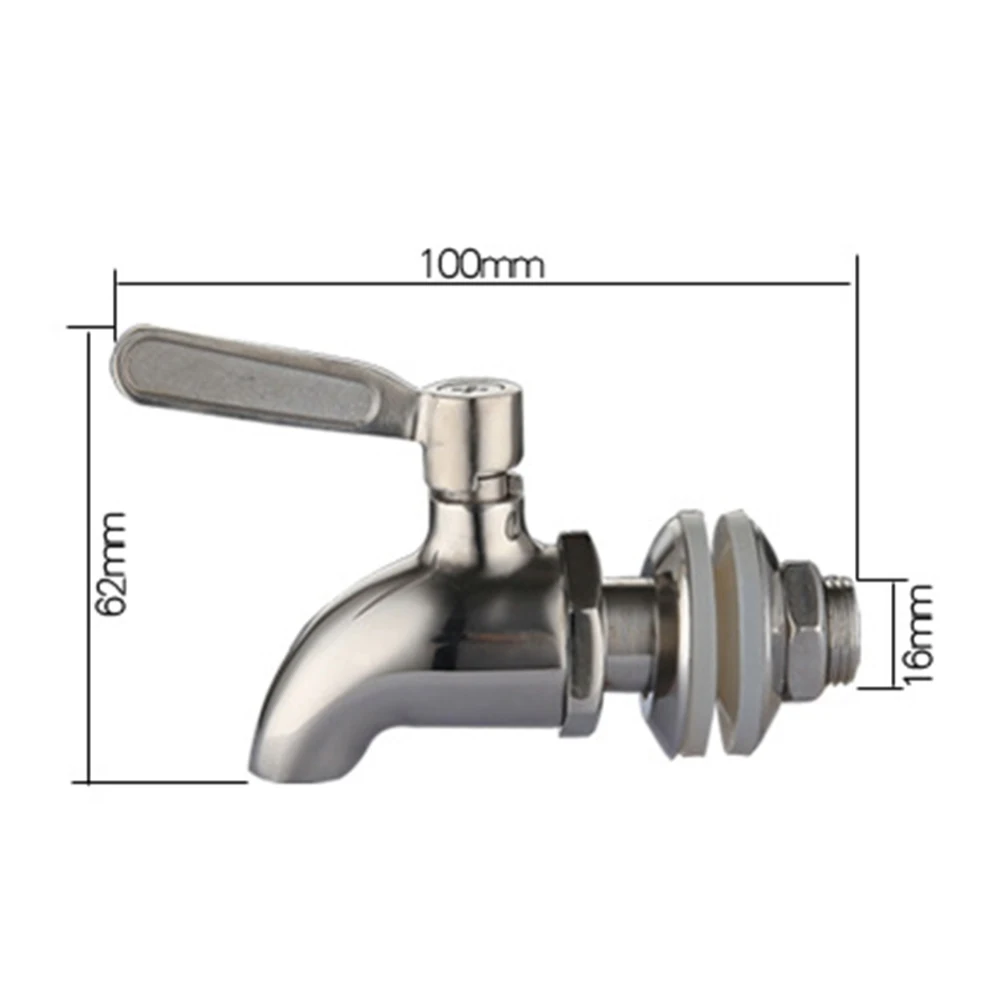 1PC Beverage Dispenser Water Mixer Tap Faucet Stainless Steel Juice Wine Beer Barrel Beverage Dispenser Bar Accessories Hot Sale