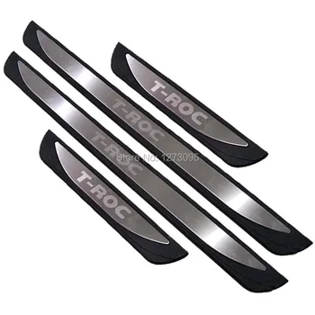 

For Volkswagen/Vw T-Roc TRoc 2018 2019 Stainless Door Sill Scuff Plate Protectors Trim Guard Pedal Cover Car Styling Accessories
