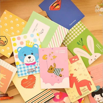 

4 Mini Notebook Fresh Food Environment Notepad Diary Student Award School Supplies Style Random
