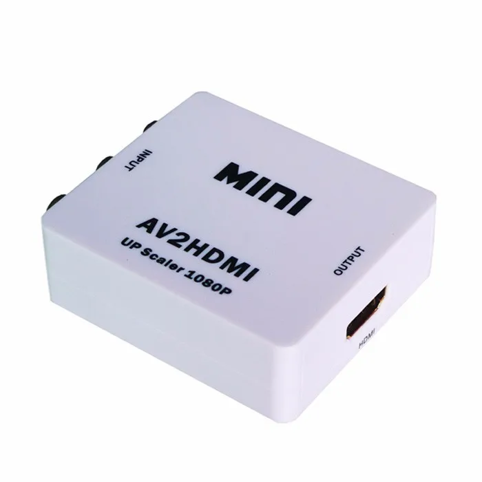 

CVBS to HDMI RCA to HDMI AV to HDMI 1080P AV2HDMI Mini AV to HDMI Converter Signal Converter for TV, VHS VCR, DVD Records