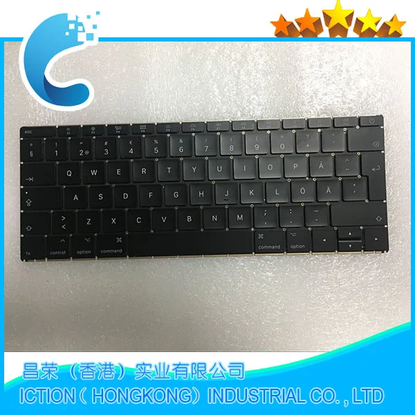 Оригинальная новая шведская клавиатура A1534 SW для Macbook 12 &quotA1534 2015 2016 2017 года |