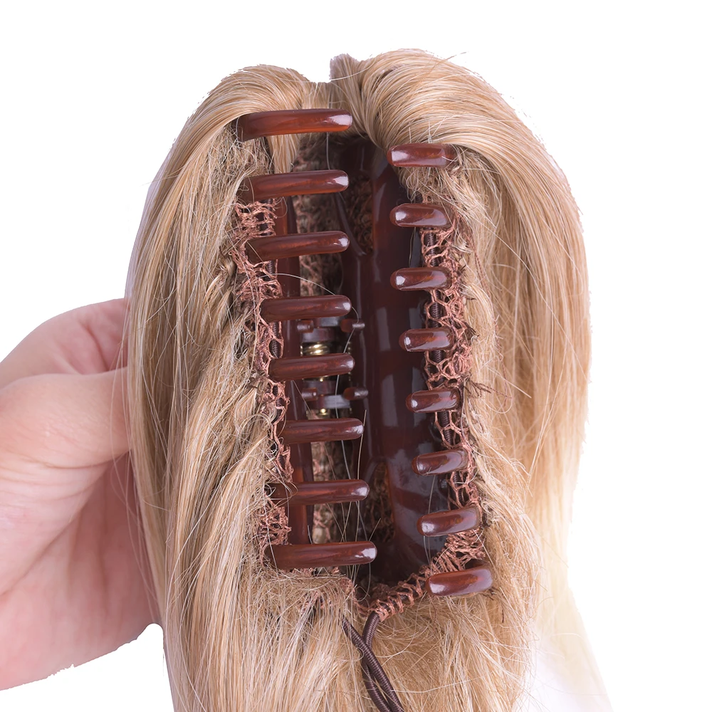 Delice Girls Short Straight Ponytail Clip In Ombre Claw Little Ponytails Heat Resistance Synthetic Hair Extensions