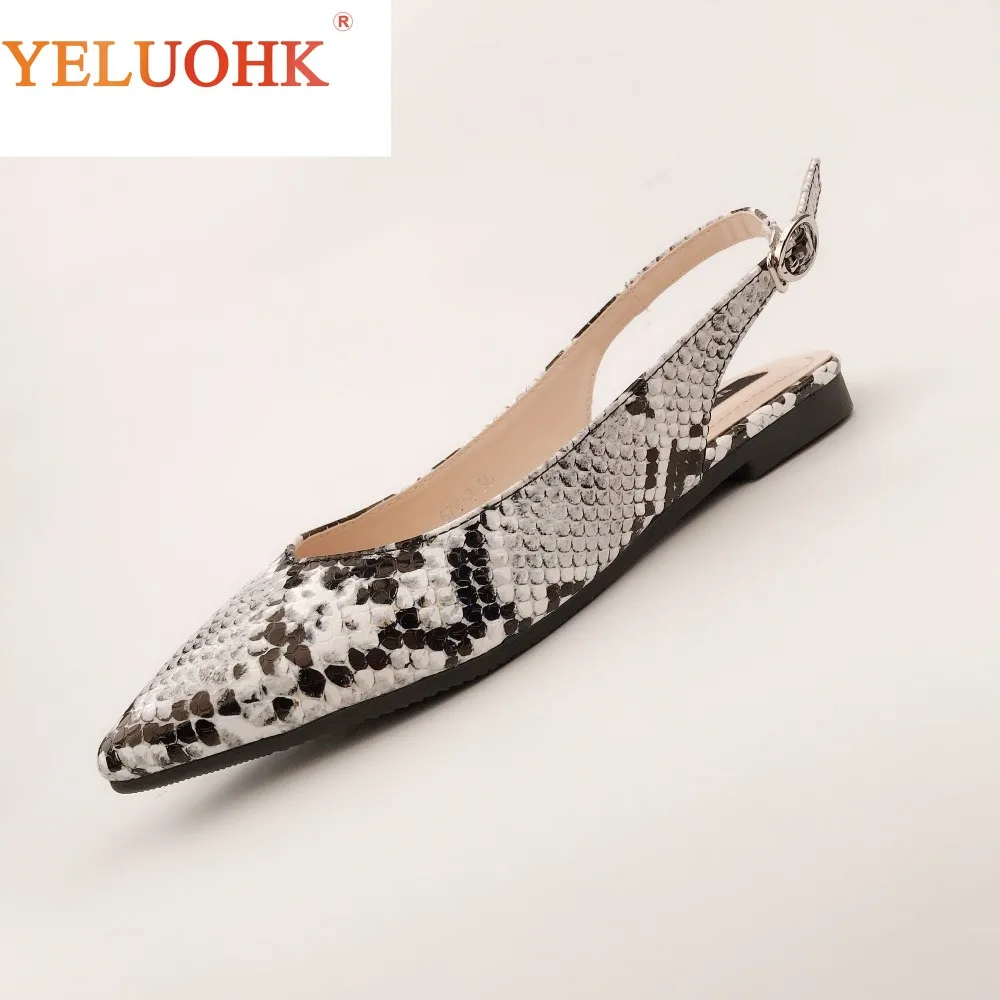 

35-40 Flat Shoes Women Snake Style Loafers For Women Black White Moccasins For Women