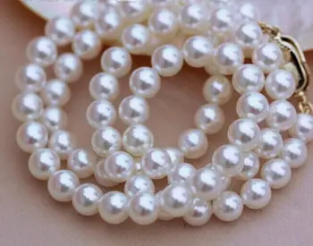 

classic 11-12m south sea white pearl necklace 24inch 925s KKK