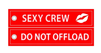 

Sexy Crew Love Lip Do Not Offload Aviation Embroidered Key Chain Keyrings