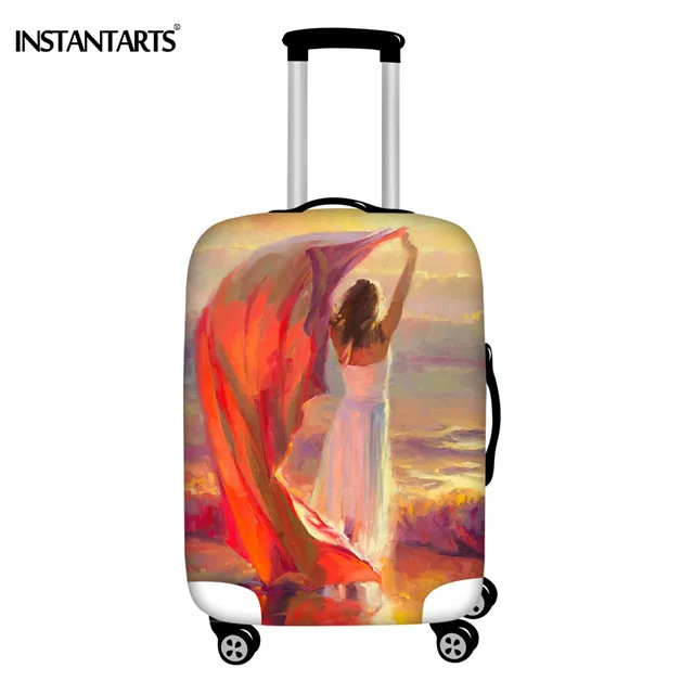 INSTANTARTS ловли Бриз Живопись Дизайн тележка чемодан крышка спандекс водонепроницаемый чемодан чехол Защитные чехлы для женщин - Цвет: HMC1137