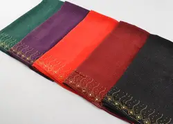 Женская мода rimmed мусульманский хиджаб пузырь хиджаб шарф Исламские шали обёрточная бумага наклейки на ногти шарф можно выбрать цвет