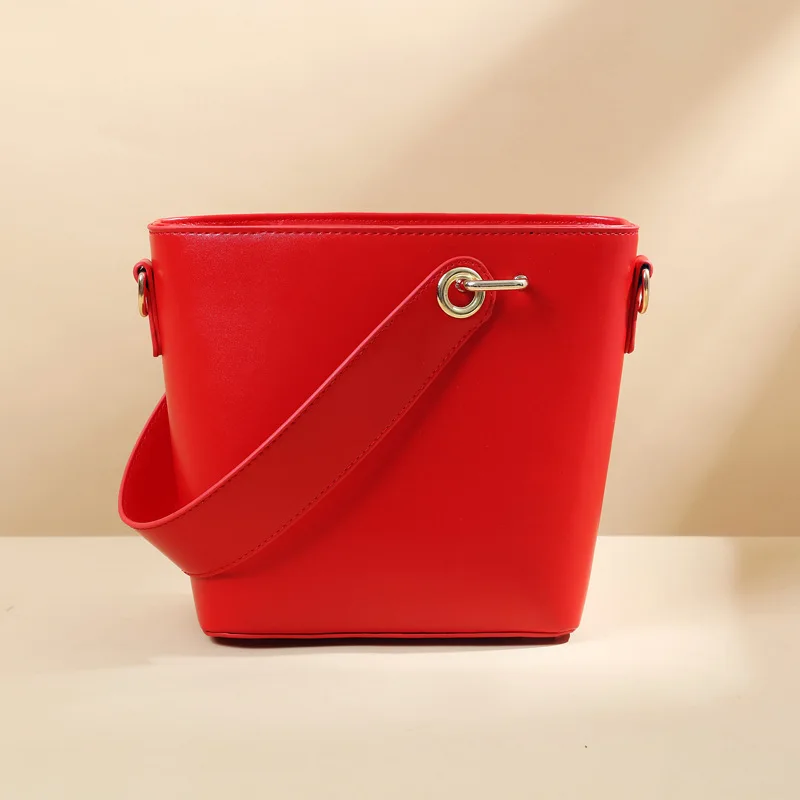 

Lady Handbag 2019 New Trend Casual Personality Shoulder bag Fashion Multi color Designer Bucket bag Women PU Sweet Messenger bag