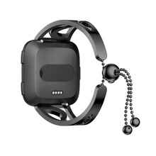 Роскошный сменный ремешок для женщин из нержавеющей стали, ремешок для умных часов, Браслет для Fitbit Versa J05T