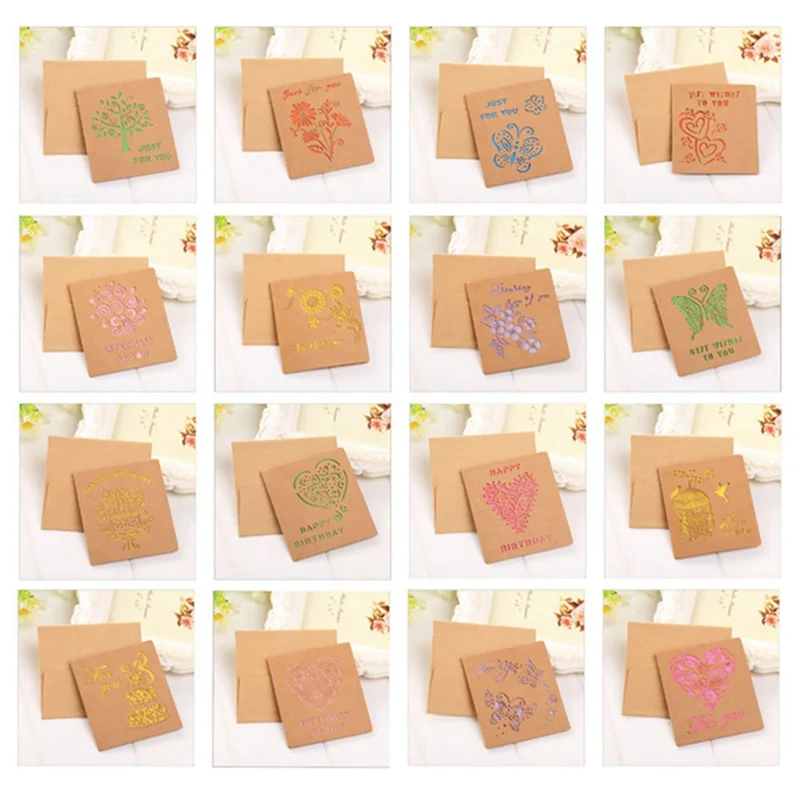 

Kraft Paper Greeting Card Blessing Greeting Message Christmas Birthday Card Greeting Wedding Party Reception Crafts