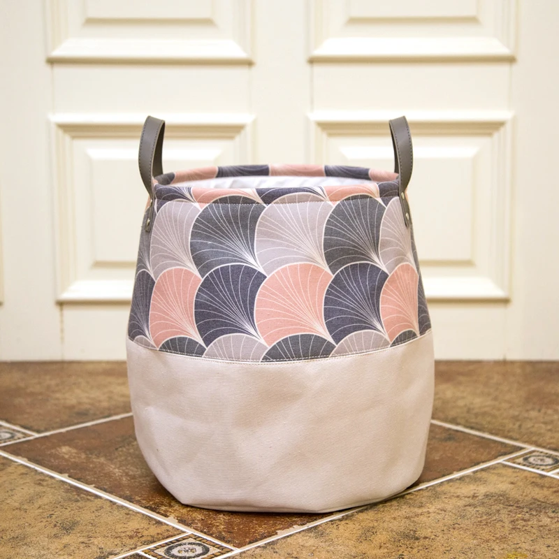 

Foldable Laundry Basket For Dirty Clothes Stand Toys Storage Basket Thicken Patchwork Belly Pot Home Storage Decoration Organize