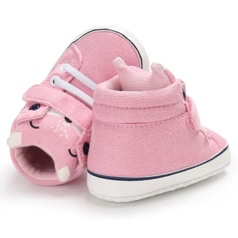 Winter Autumn Baby Warm Shoes Kid Boys Girls Fox Head Lace First Walker Anti-slip Soft Sole Toddler Sneaker