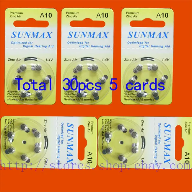 30 аккумуляторов слухового аппарата A10 10A ZA10 10 PR70|battery a10|hearing aid batteries a10battery a |