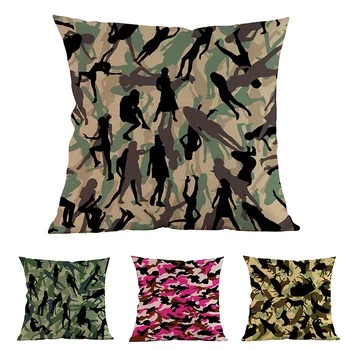 

Creative Character And Animal Camouflage Pattern Pillow Cases Personality Gift Home Office Sofa Decoration Cushion Cover