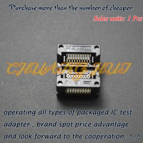 

208mil SOP20 test socket OTS-20-1.27-01 socket IC Test & Burn-in Socket 5.4mm Width 1.27mm Pitch