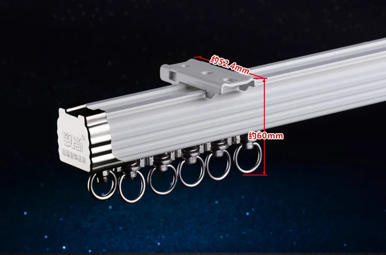 Роскошный толстый тяжелый Шампань алюминиевый сплав Аксессуары для штор треки и уплотнение бесшумные стержневые направляющие для штор Индивидуальный размер