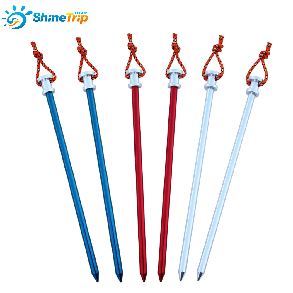 6PCS Tent Pegs Stakes Tarp Awning Sun Shelter Garden Aluminium Nails