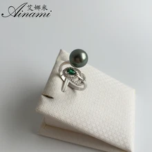 7.8.9 Genuine Pink Pearl Fleur 18 kwgp Ring Taille
