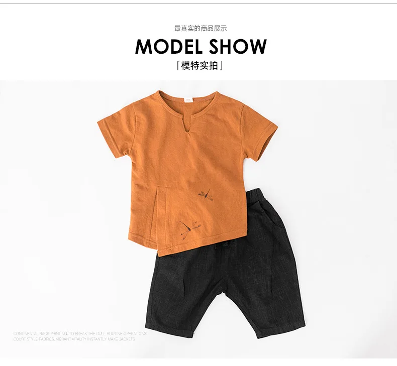 Summer Casual Baby Boy Clothes 2019 Cotton Short Sleeve T-shirt Shorts Kids Suit Korean Children Clothing Set For Boys Two-piece (1)