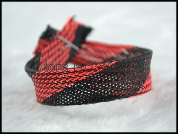 

5M 16MM Nylon Sleeve Red & Black Nylon Mesh Braided Sleeving