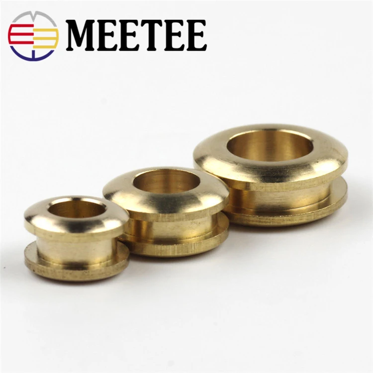 

4pcs Meetee Pure Copper O Ring Eyelet Buckle Metal Fittings Hollow Corn Turn Buckle Diy Handmade Leather Bags Shoes Accessories