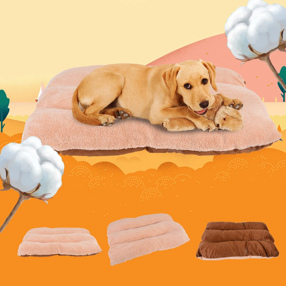 Puppy Big Bed Warm Thick House Pet Dog Mats For Sleeping Foldable Dog