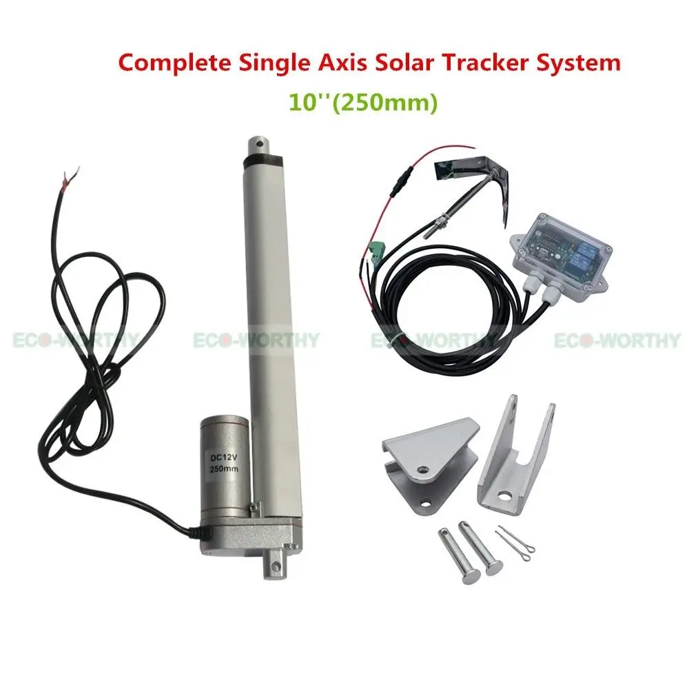 

1KW Complete Single Axis Solar Tracker Kit10'' 12V Multi-purpose Linear Actuator